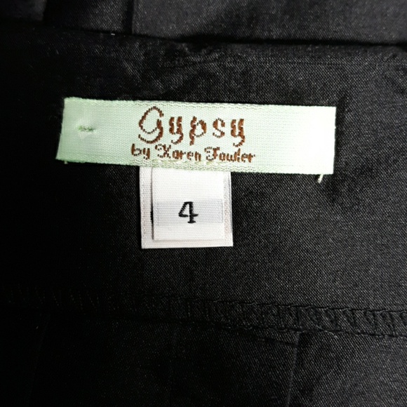 Gypsy By Karen Fowler Women Black Silk Skirt SZ 4 - Picture 2 of 2
